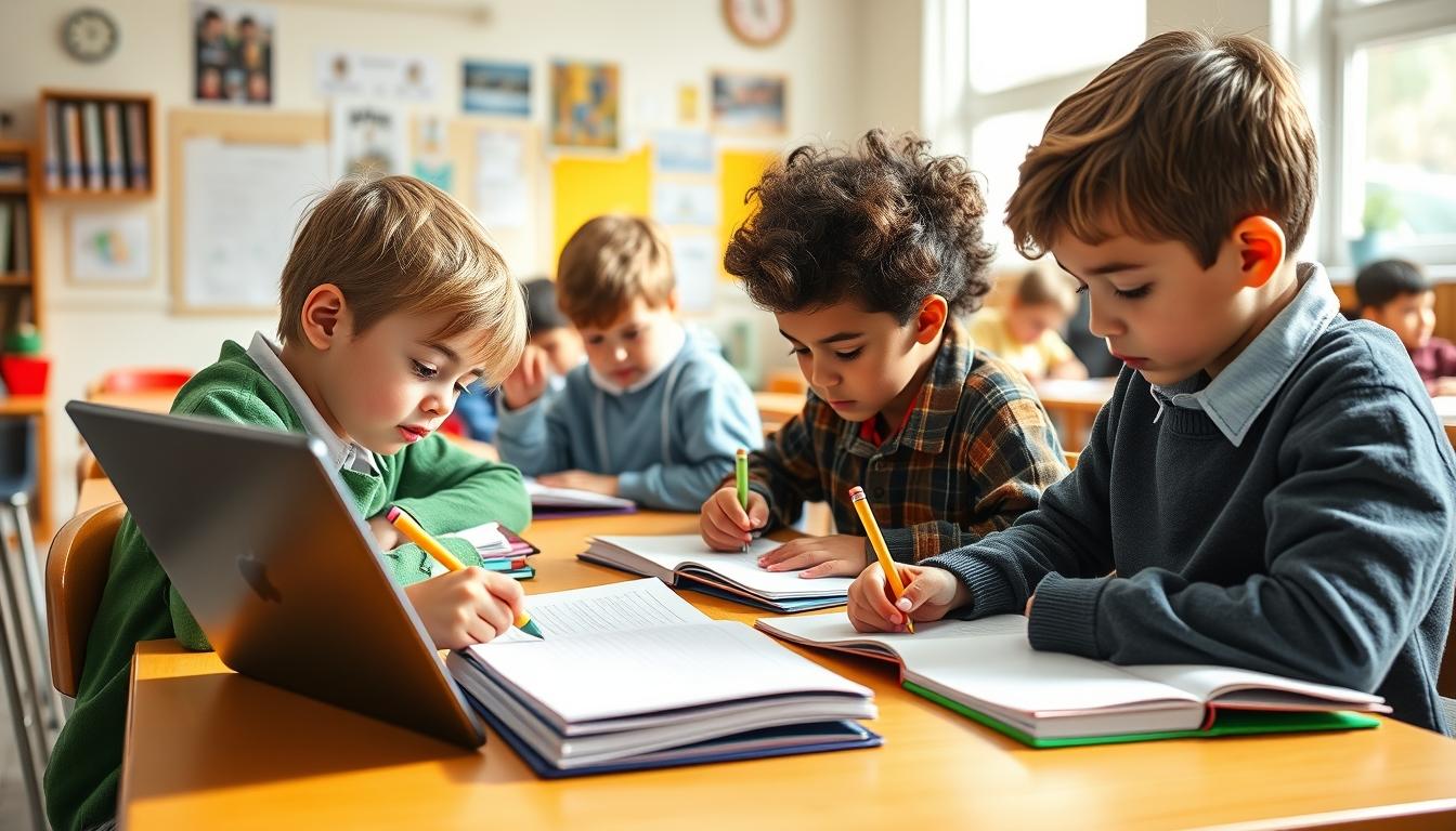 Students working in research laboratory